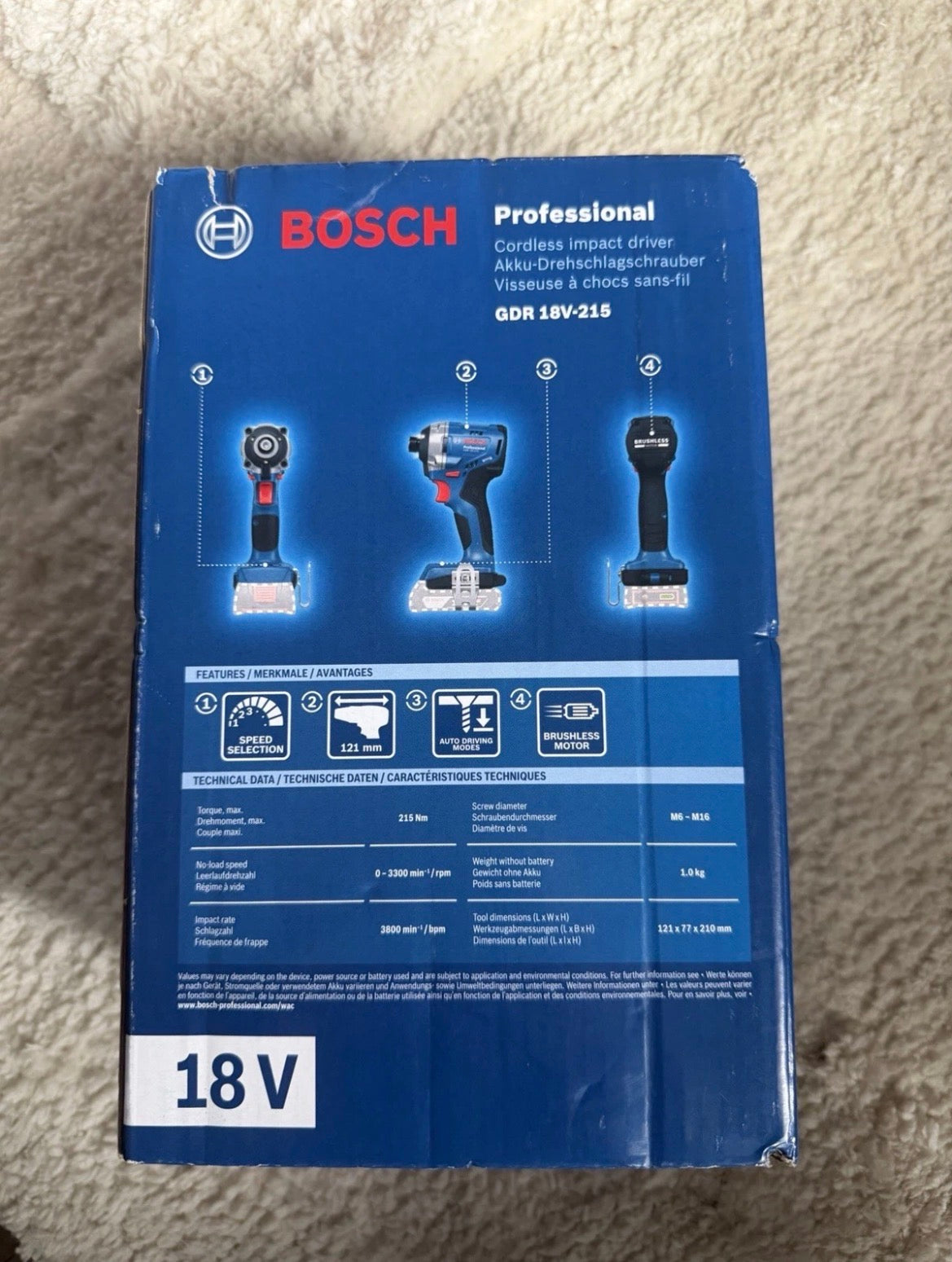 Bosch GDR 18V-215 – 18V XR szénkefe nélküli ütvecsavarozó
