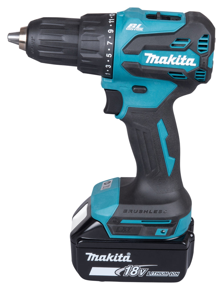 Makita DHP490RFX3 18 V Akkumulátoros Ütvefúró-Csavarozó – 2×3,0 Ah Akkumulátorral + DC18RC Gyorstöltő