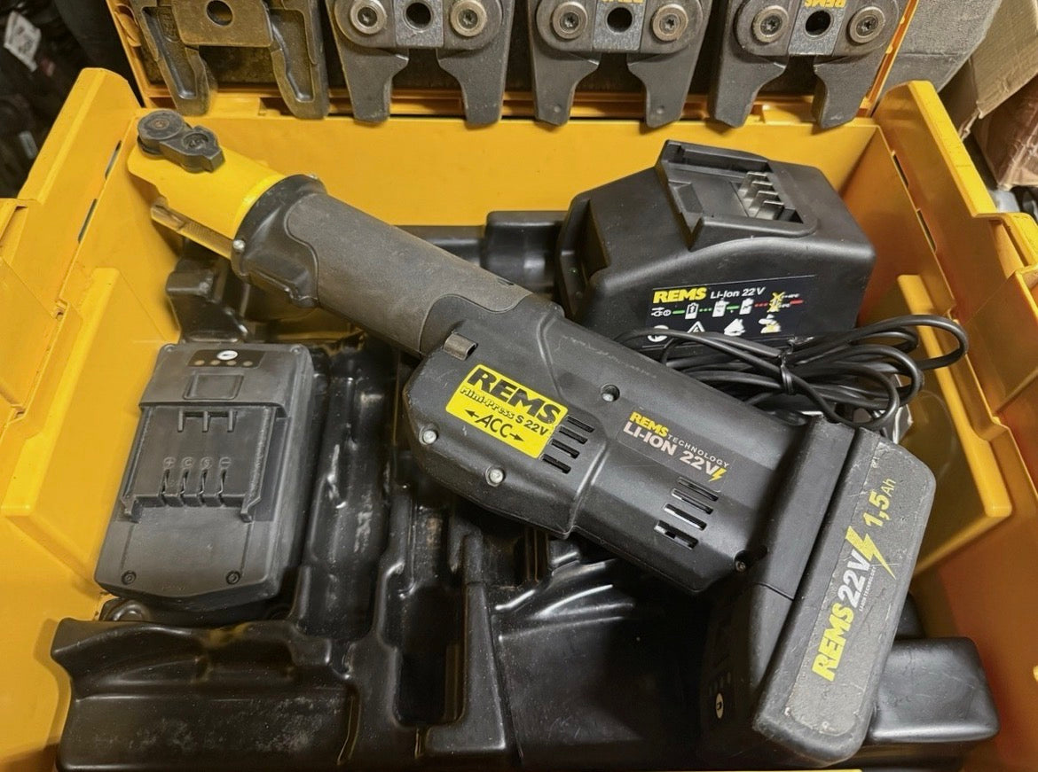 REMS Mini Press S 22V 15–35 mm pofás présszerszámkészlet (Mapress 6)