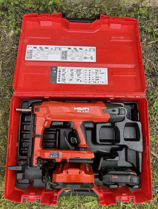 HILTI Nuron BX 3-22 – akkumulátoros betonrögzítő / szegező gép (használt, kofferrel, akkuval, töltővel)