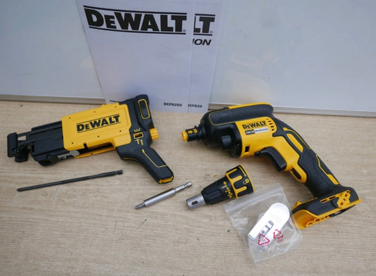 DeWalt DCF620 XR – 18V gipszkarton csavarbehajtó + DCF6202 collated (szalagos) adapter