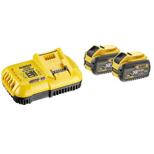 DeWalt DCB118X2-QW XR FLEXVOLT Akkumulátoros Indítókészlet – 2×54 V Akkumulátor + DCB118 Gyorstöltő