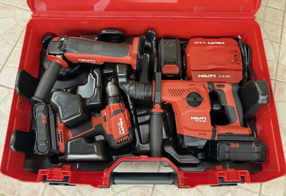 HILTI 3 szerszámkészlet – TE 6-22 + AG 4S-22 + SF 6-22 (Nuron 22V)