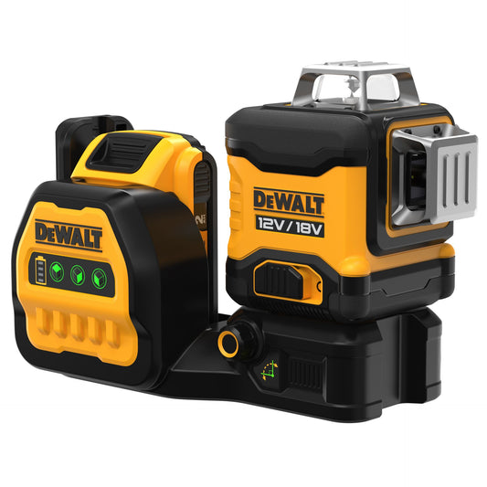 DeWalt DCE089D1G18-QW 18 V / 12 V XR 3×360° Zöld Akkumulátoros Többvonalas Lézer – 1×2,0 Ah Akkumulátorral