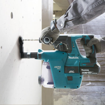 Makita DHR243RTJW 18 V Akkumulátoros SDS-Plus Fúrókalapács – 2×5,0 Ah Akkumulátorral + DC18RC Gyorstöltő