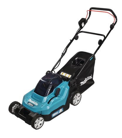 Makita Akkumulátoros Fűnyíró – 2×18 V Akkumulátorral + DC18RD Dupla Gyorstöltő