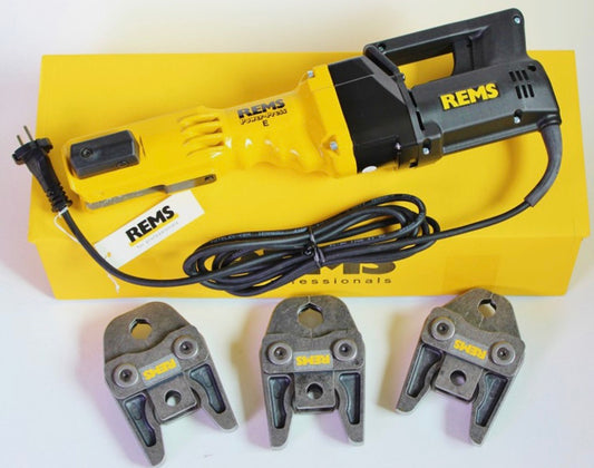 REMS Power-Press E Présgép + 3 préspofa készlet