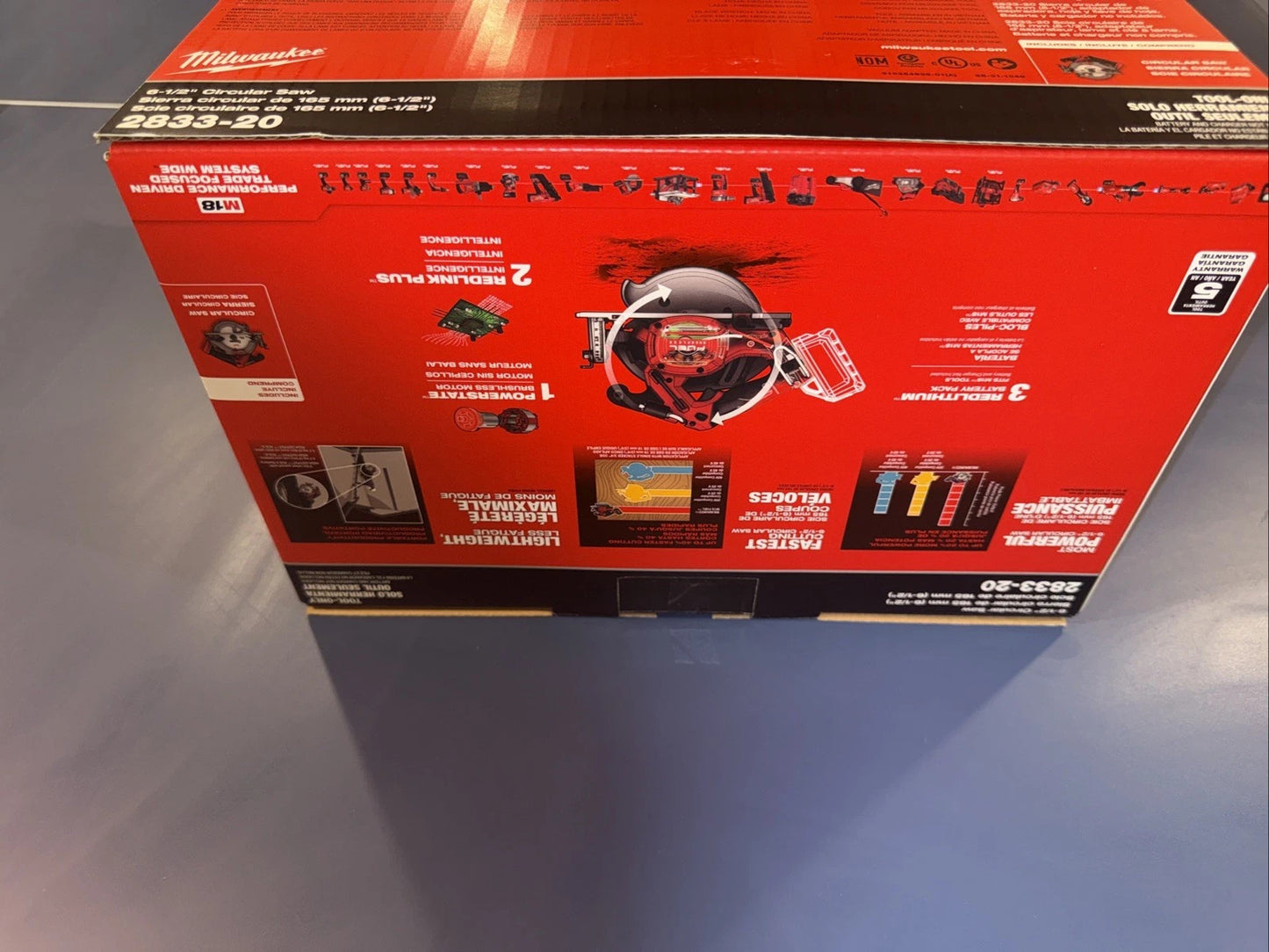 Milwaukee 2833-20 M18 FUEL™ 6-1/2" Akkumulátoros Körfűrész
