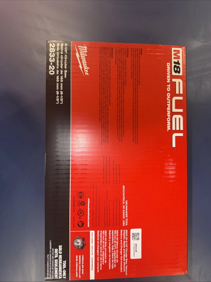 Milwaukee 2833-20 M18 FUEL™ 6-1/2" Akkumulátoros Körfűrész
