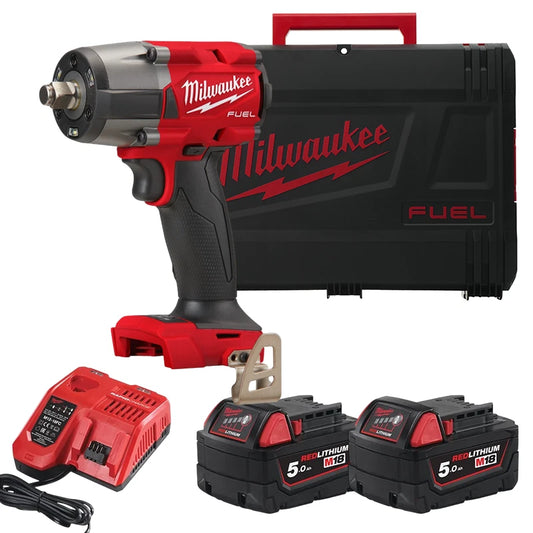 Milwaukee M18 FMTIW2F12-502X M18 FUEL™ 1/2" Közepes Nyomatékú Akkumulátoros Ütvecsavarozó