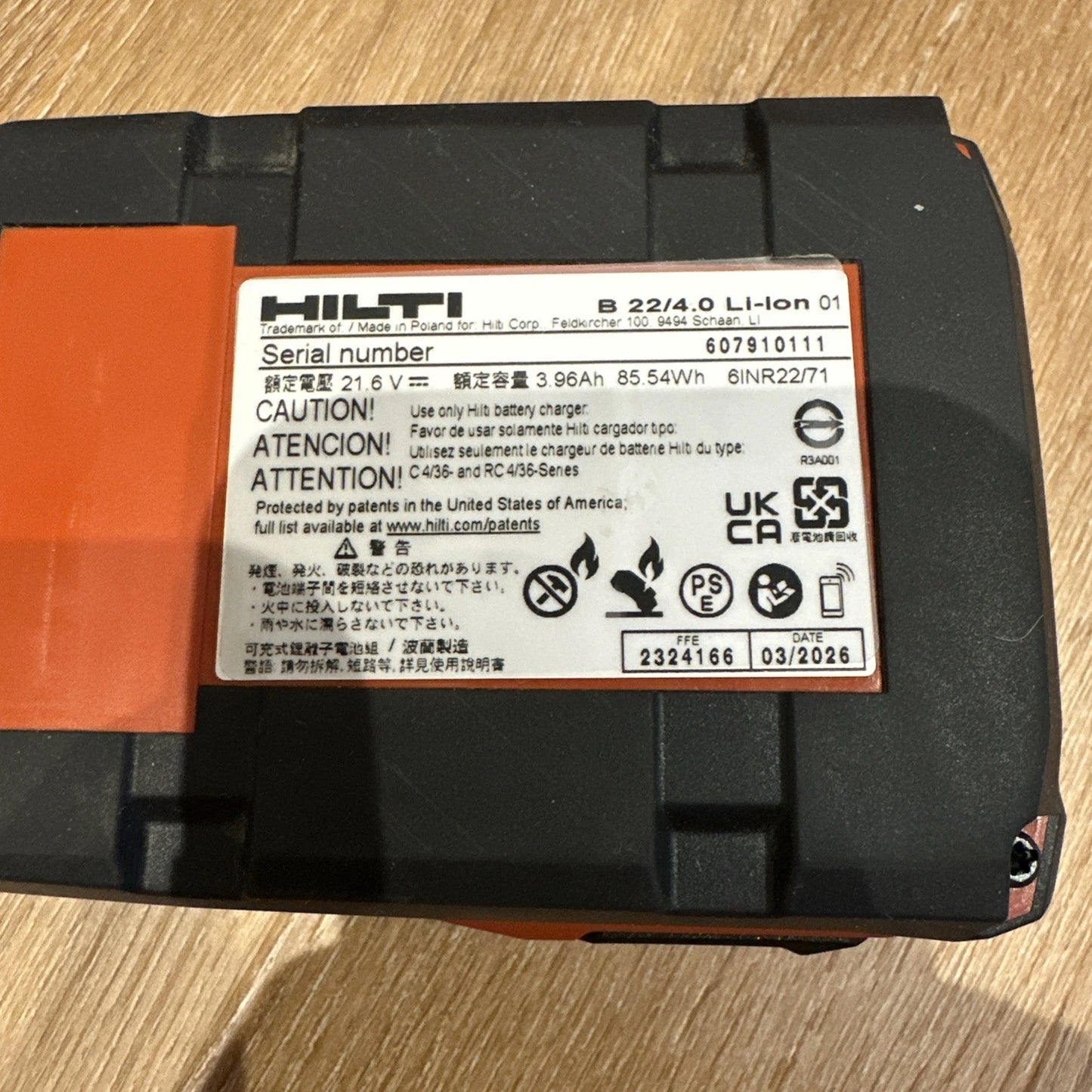 Hilti B 22/4.0 Li-Ion akkumulátor